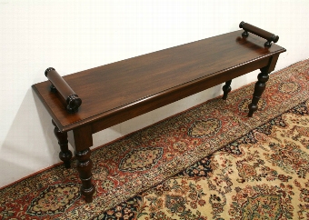 William IV Style Mahogany Hall Bench