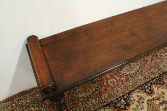 Antique Victorian Mahogany Scroll End Hall Bench