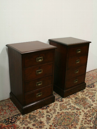 Pair of Victorian Mahogany Lockers