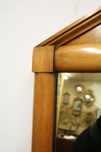 Antique Victorian Satin Birch Mirror