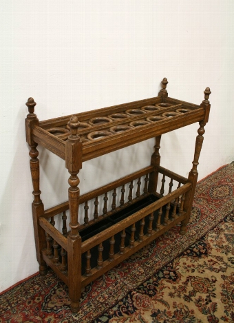 Aesthetic Movement Oak Stick Stand