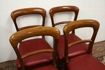 Antique Set of 4 Early Victorian Mahogany Chairs