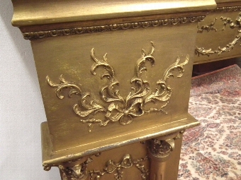Antique Mid Victorian Gilt Overmantel Mirror