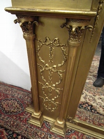 Antique Mid Victorian Gilt Overmantel Mirror