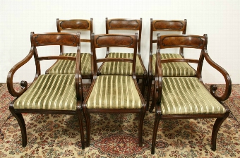 Set of 6 Regency Mahogany Dining Chairs