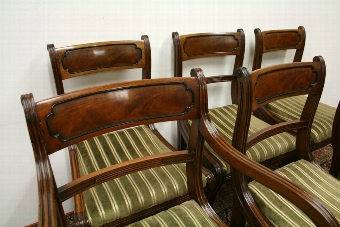 Antique Set of 6 Regency Mahogany Dining Chairs
