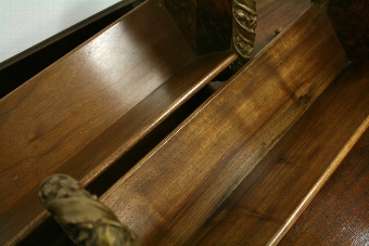 Antique Pair of Walnut Gilded Book Troughs