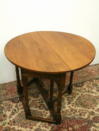 Jacobean Style Demi Lune Walnut Table