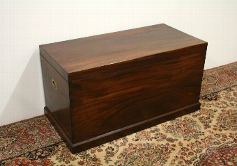 Mid Victorian Mahogany Trunk