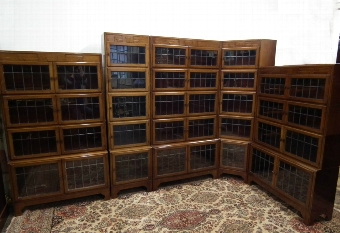 Set of 5 Mahogany Sectional/Stacker Bookcases