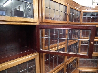 Antique Set of 5 Mahogany Sectional/Stacker Bookcases