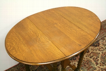 Antique Jacobean Style Oak Gate Leg Table