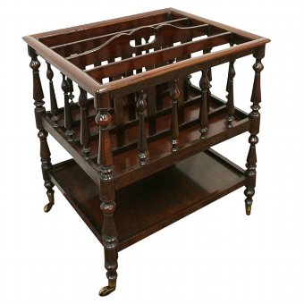 Late George III Mahogany Canterbury