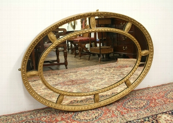 Neo Classical Gilt Oval Mirror