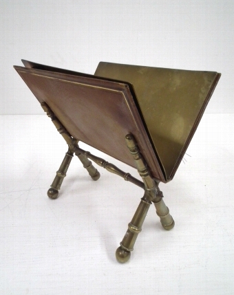 Leather and Brass Letter Stand