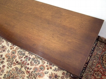 Antique Large Solid Oak Rectangular Coffee Table