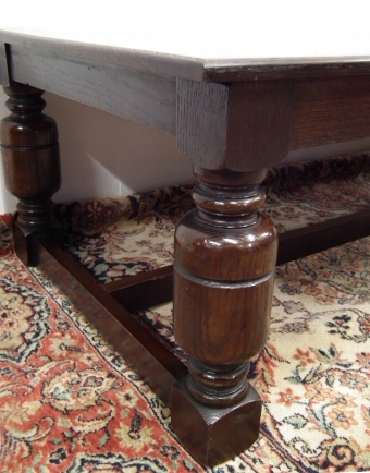 Antique Large Solid Oak Rectangular Coffee Table