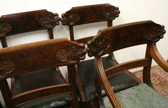 Antique Set of 6 William IV Mahogany Dining Chairs