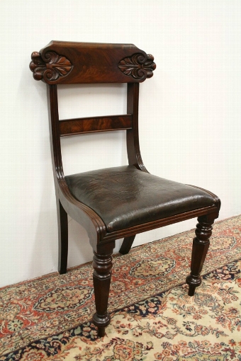 Antique Set of 6 William IV Mahogany Dining Chairs