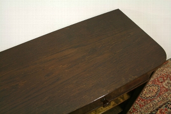Antique Art Deco Oak Open Bookcase