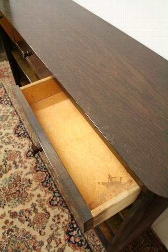 Antique Art Deco Oak Open Bookcase