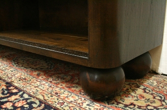 Antique Art Deco Oak Open Bookcase