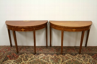 Pair of George III Demi Lune Tables