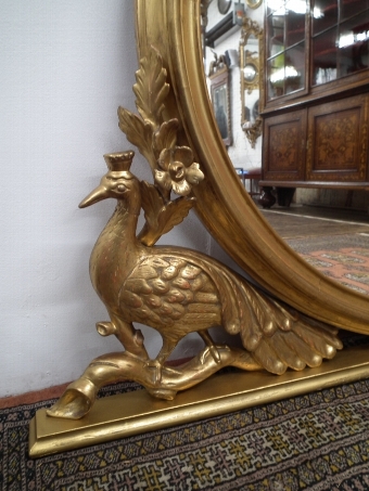Antique Early Victorian Gilt Overmantel Mirror