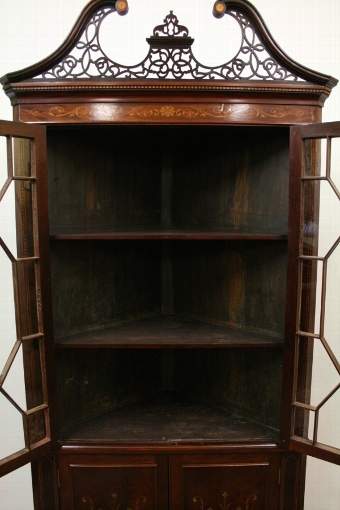 Antique Sheraton Style Corner Cupboard