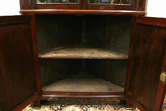 Antique Sheraton Style Corner Cupboard