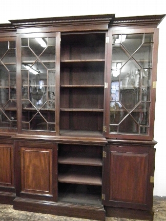 Antique George III Style Mahogany 4 Door Bookcase