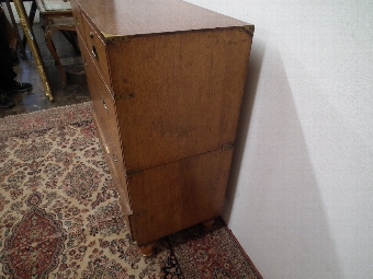 Antique Victorian Oak Military Chest