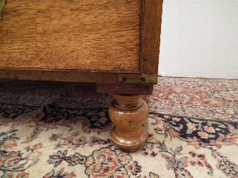 Antique Victorian Oak Military Chest