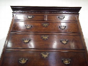 Antique George III Mahogany Chippendale Chest on Chest