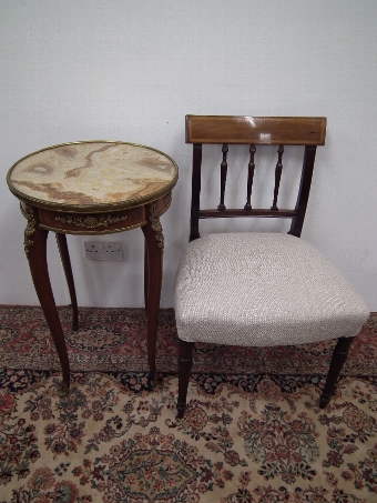 French Circular Marble Top Occasional Table
