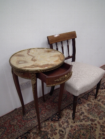 Antique French Circular Marble Top Occasional Table