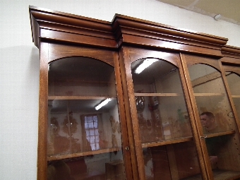 Antique Early Victorian Mahogany Breakfront Bookcase