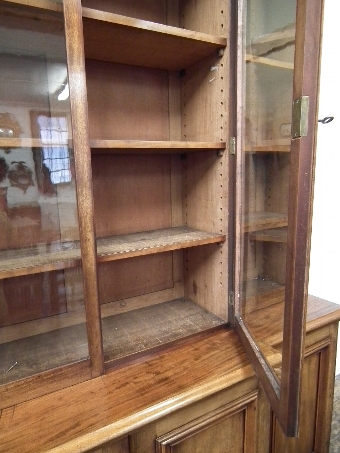 Antique Early Victorian Mahogany Breakfront Bookcase