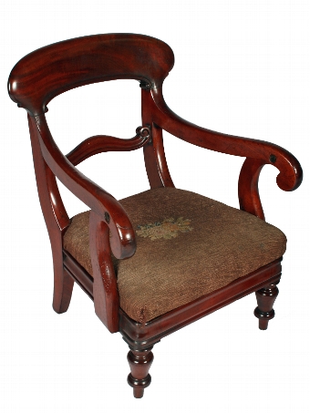 Antique William IV Mahogany Child's Chair