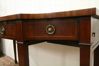 Antique George III Style Serpentine Mahogany Serving Table