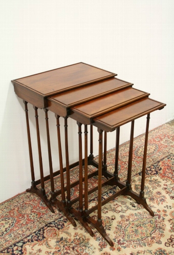 Nest of 4 Georgian Style Mahogany Occasional Table