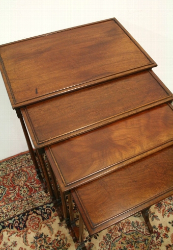 Antique Nest of 4 Georgian Style Mahogany Occasional Table