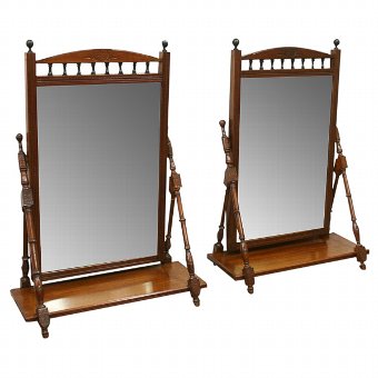 Pair of Late Victorian Mahogany Dressing Mirrors