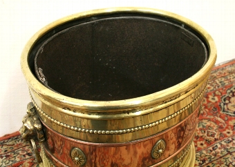 Antique Late Victorian Brass and Copper Coal Bin