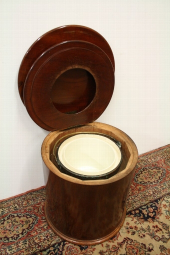 Antique Mid Victorian Circular Commode