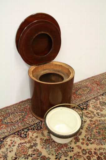 Antique Mid Victorian Circular Commode