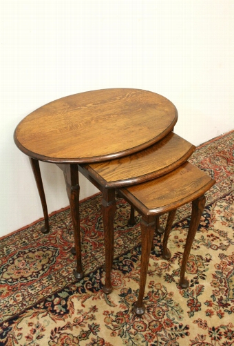 Nest of 3 Oak Tables