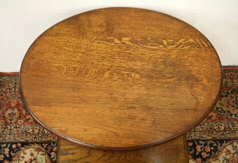 Antique Nest of 3 Oak Tables