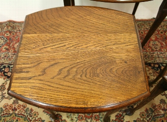 Antique Nest of 3 Oak Tables