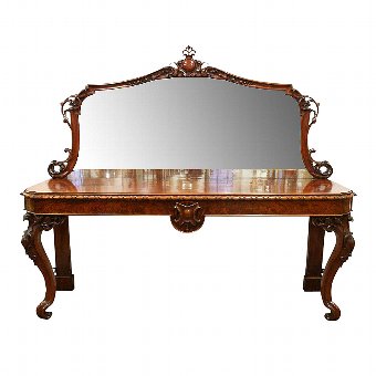 Magnificent Carved Mahogany Hall Table/Serving Table